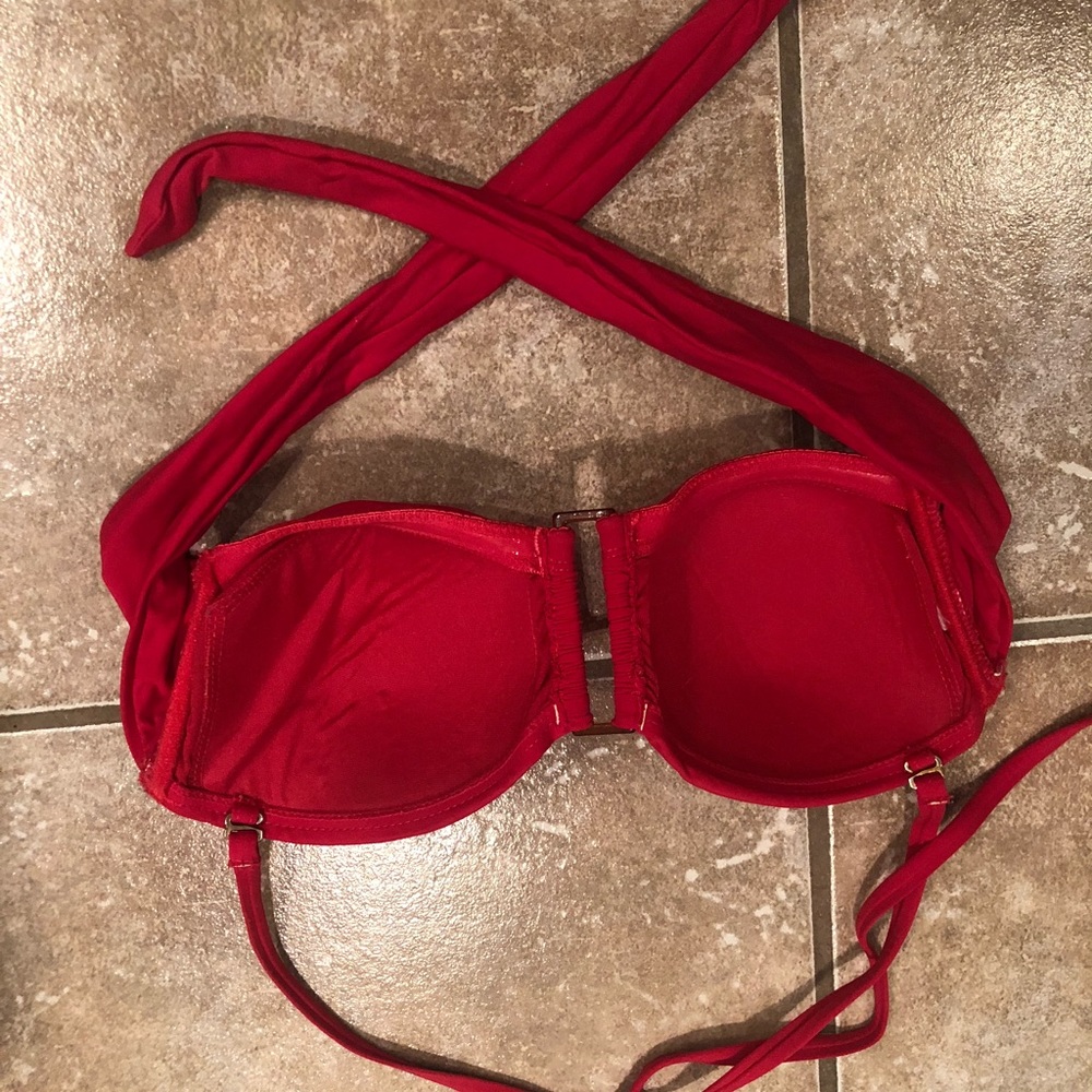 Red bathing suit top - Picture 4 of 5